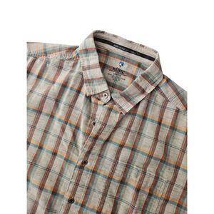 KÜHL Response Short Sleeve Plaid Button-Up Shirt Mens Large Multi Hiking Outdoor